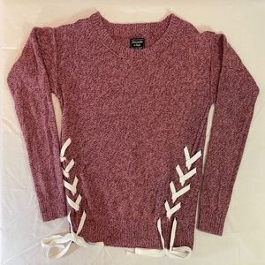 Abercrombie & Fitch Mauve Patterned Pullover Sweater Size S